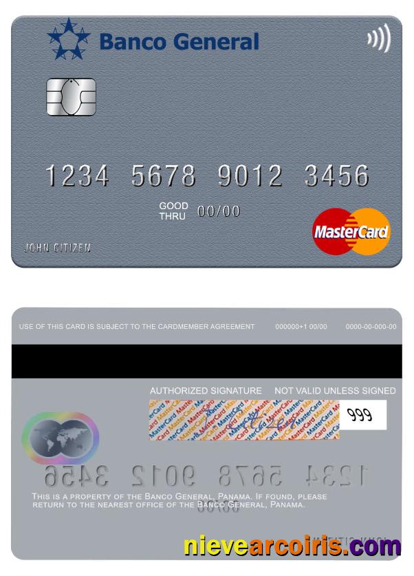 Panama Banco General mastercard